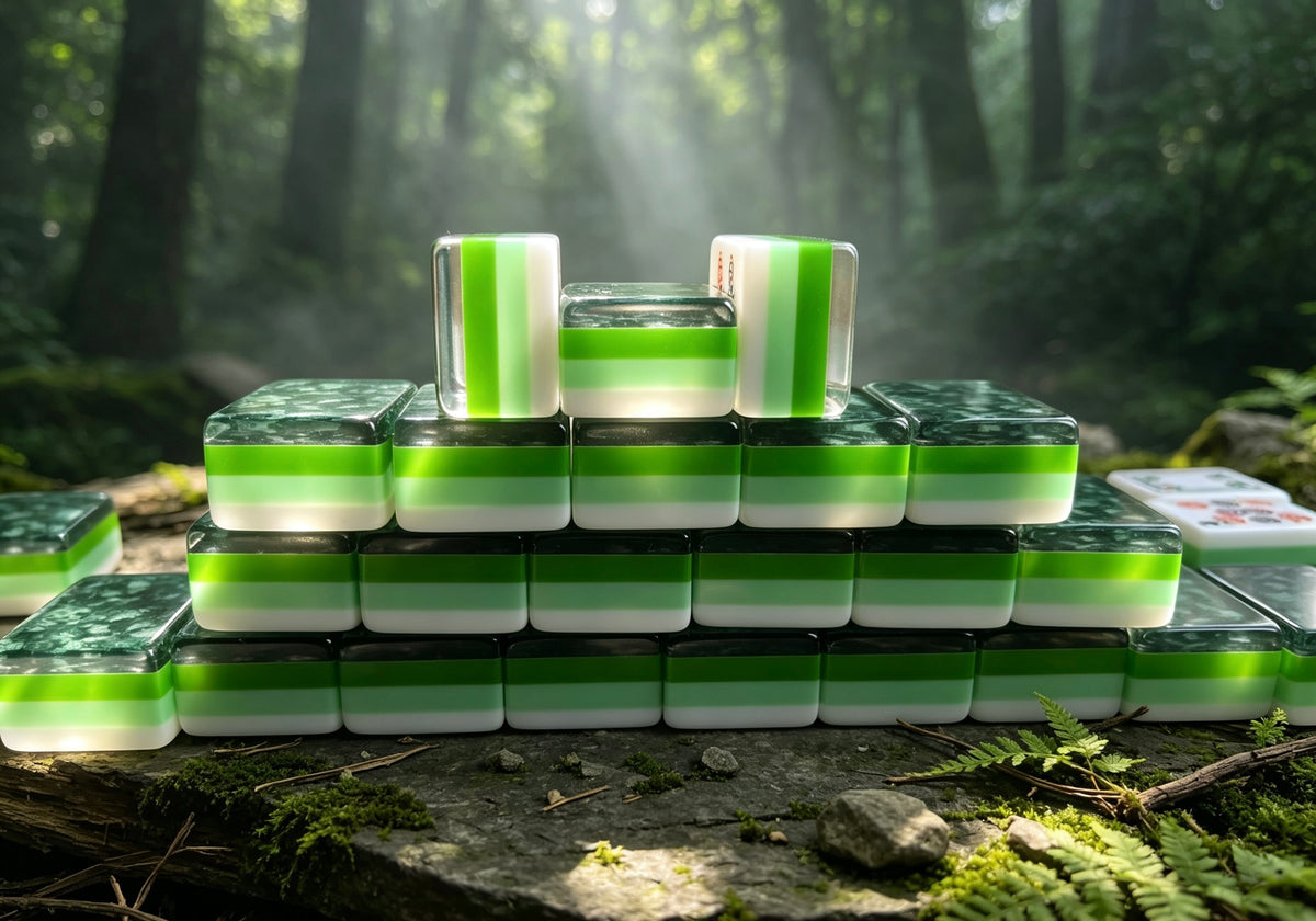 MAHORA Enchanted Forest American Mahjong Set — acrylic Mahjong tile design