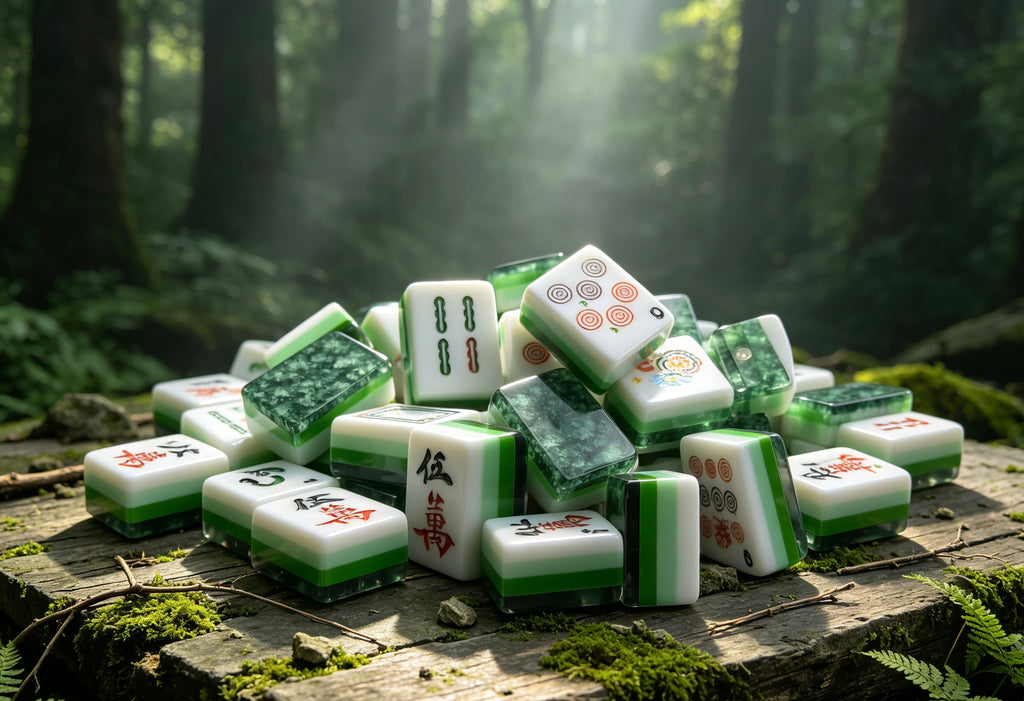 MAHORA Enchanted Forest American Mahjong Set — acrylic Mahjong tile design