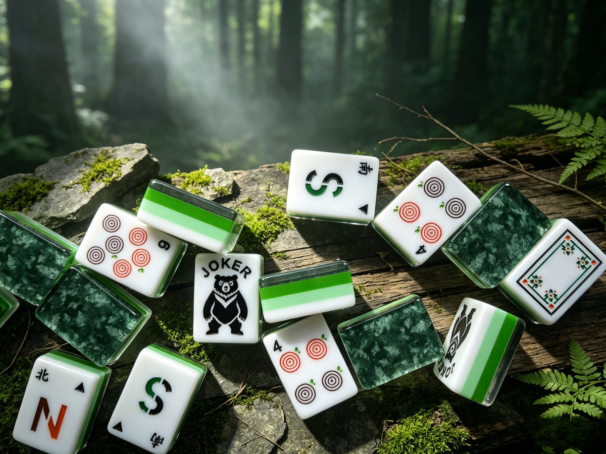 MAHORA Enchanted Forest American Mahjong Set — acrylic Mahjong tile design