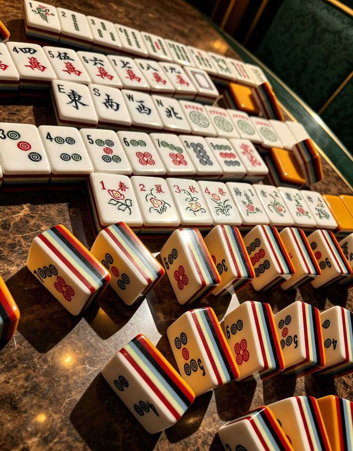 MAHORA 7-Layer: Angled view of tile rows and multicolored acrylic sides