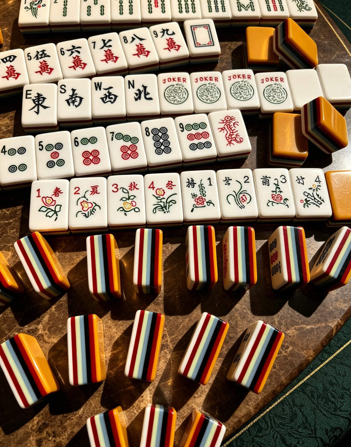 MAHORA 7-Layer: Tile arrangement showing suits, winds and layered edges