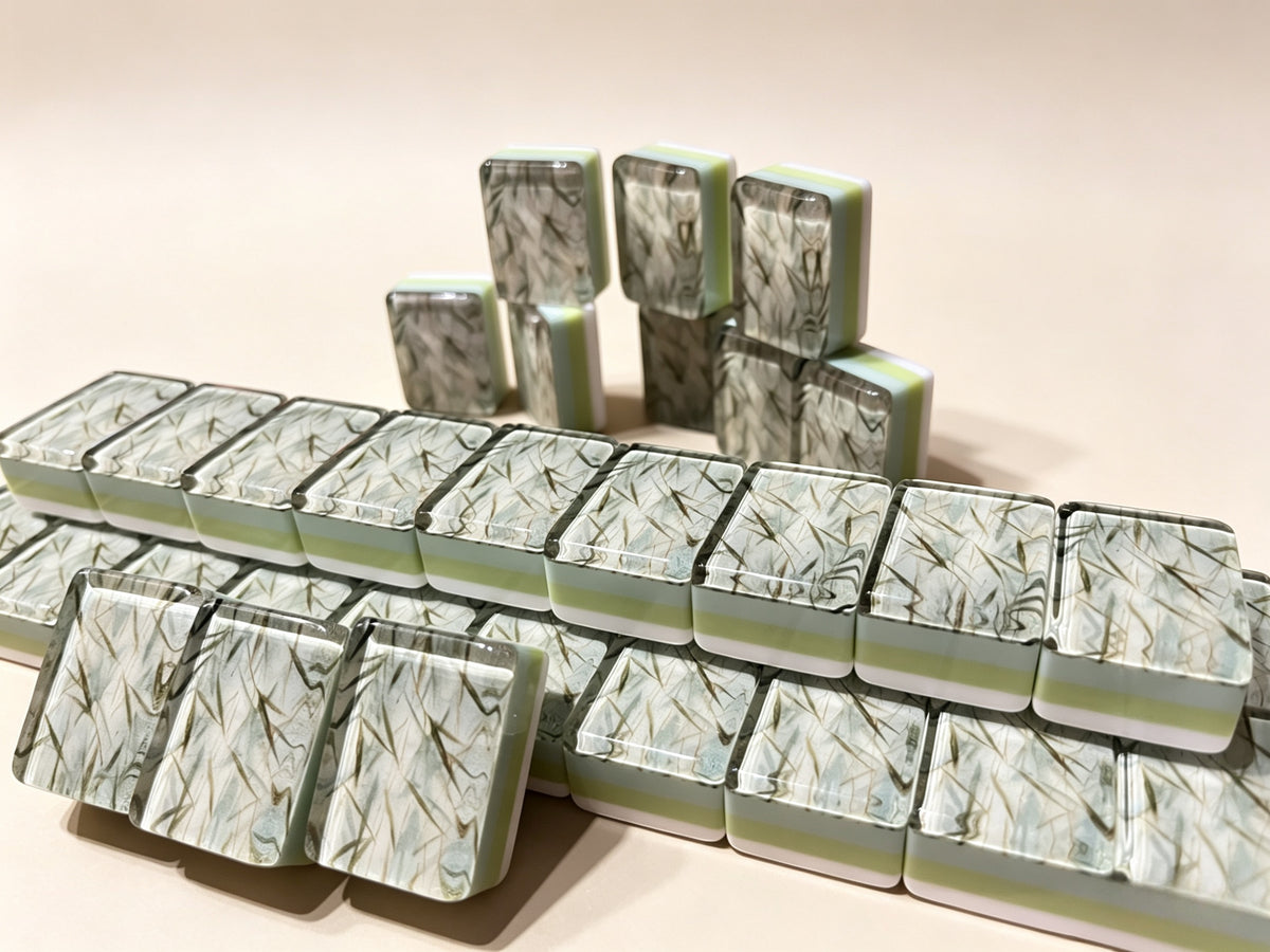 MAHORA Bamboo Grace American Mahjong Set — acrylic Mahjong tile design