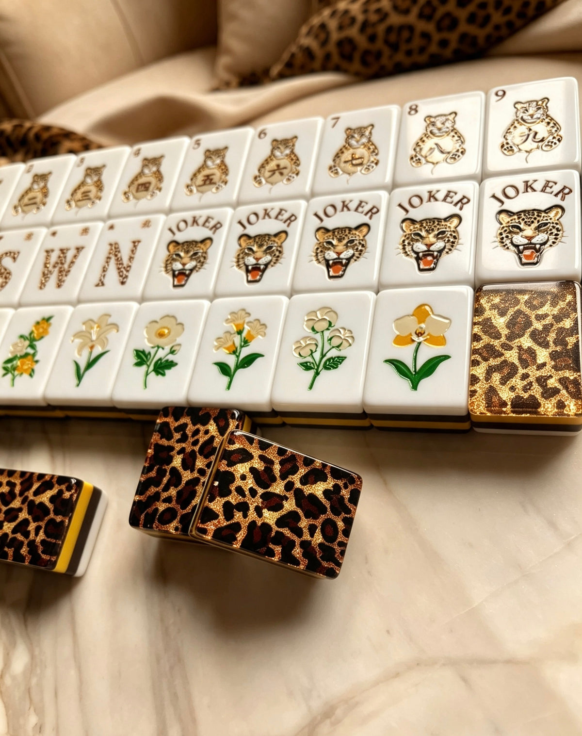 MAHORA Leopard Print: Wind, joker and flower designs with leopard backs