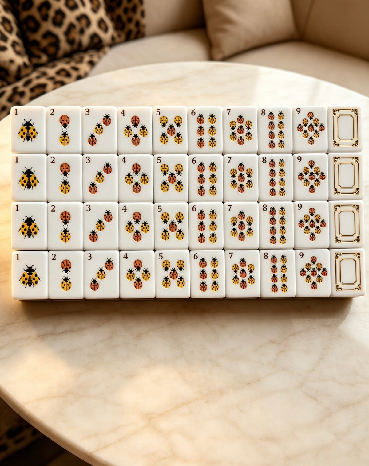 MAHORA Leopard Print: Dot suit designs and framed blank tiles