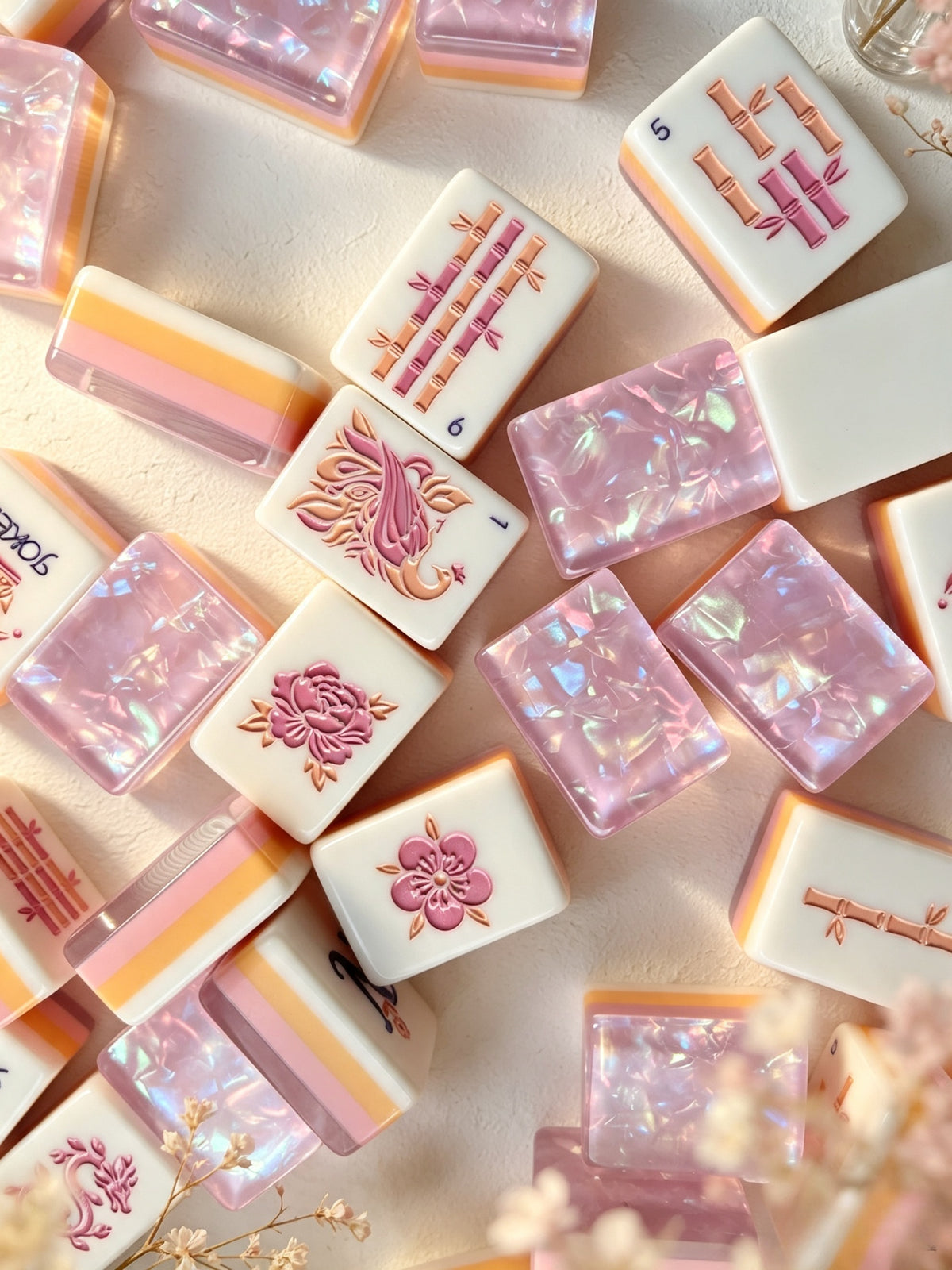 MAHORA Frost Lilac: Bamboo and flower faces with peach and lilac layers
