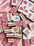 MAHORA Pink Rose American Mahjong Set — acrylic Mahjong tile design
